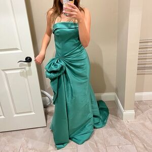 Terry Costa Floor Length Ball Gown